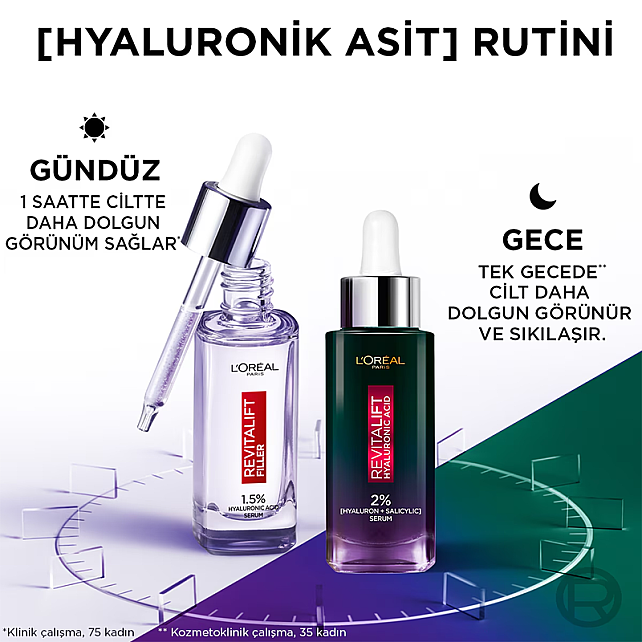 Loreal Paris Revitalift Hyaluronic Acid - Yağlanma Karşıtı Gece Serumu 30ml - 6