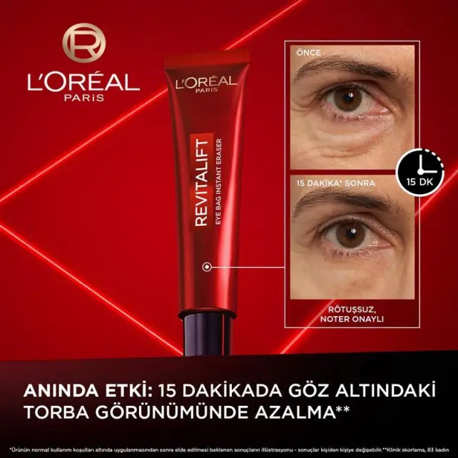 Loreal Paris Revitalift Lazer Eyebag Instant Eraser - Göz Çevresi Bakım Kremi 15ml - 3