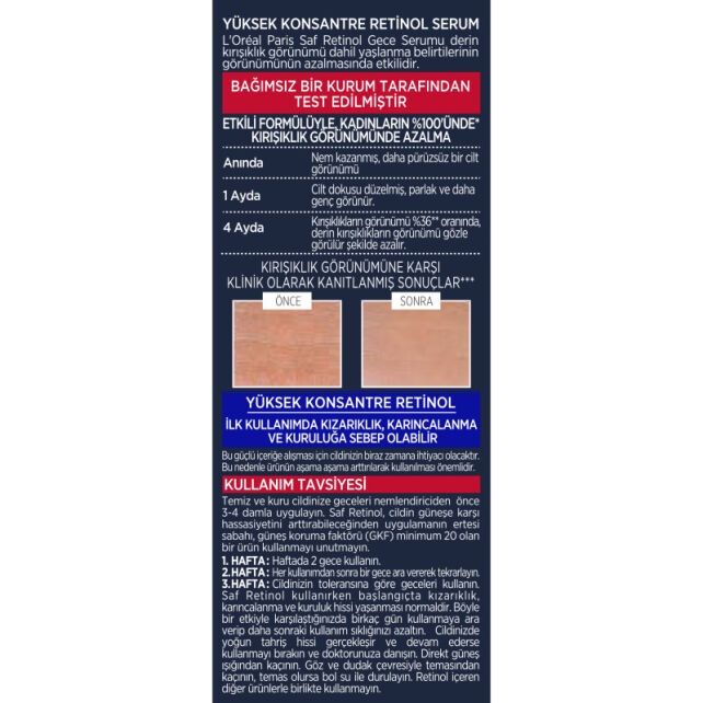 Loreal Paris Revitalift Lazer Saf Retinol Gece Serumu 30ml - 4