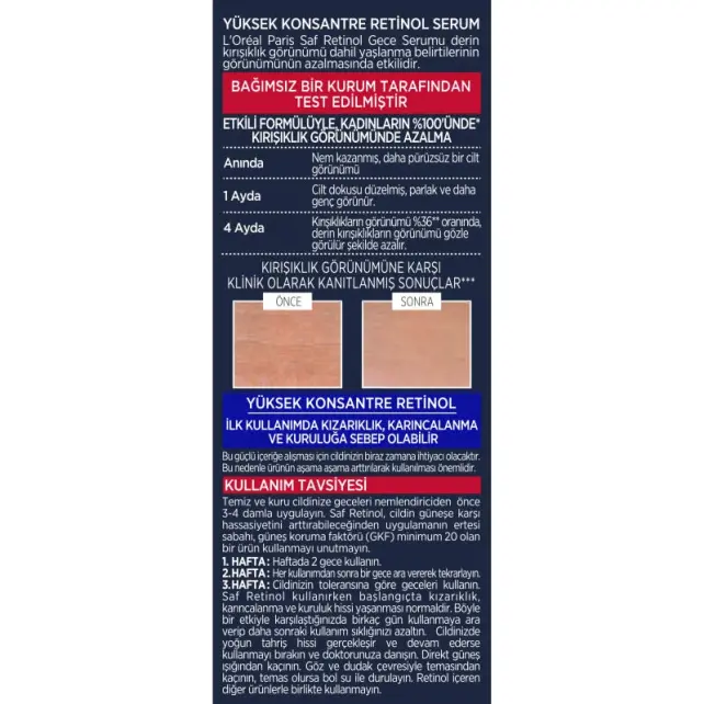 Loreal Paris Revitalift Lazer Saf Retinol Gece Serumu 30ml - 4