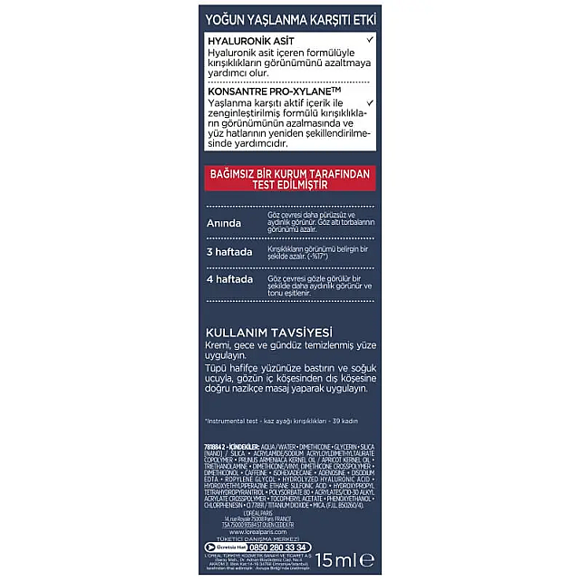 Loreal Paris Revitalift Lazer X3 Yaşlanma Karşıtı Göz Çevresi Kremi 15ml - 4