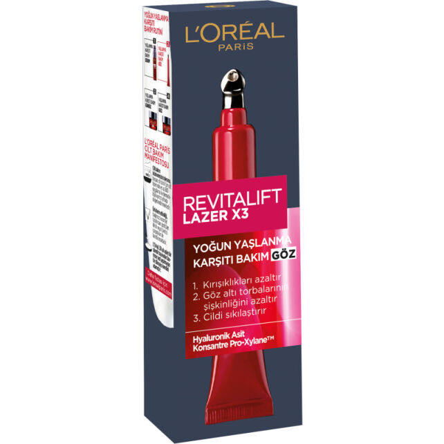 Loreal Paris Revitalift Lazer X3 Yaşlanma Karşıtı Göz Çevresi Kremi 15ml - 2