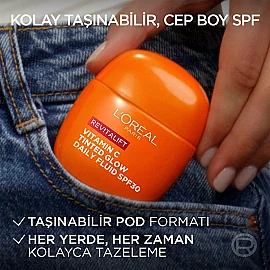 Loreal Paris Revitalift Vitamin C Tinted Glow Daily Fluid SPF 30 - Renkli Nemlendirici 40 ml - 6