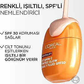 Loreal Paris Revitalift Vitamin C Tinted Glow Daily Fluid SPF 30 - Renkli Nemlendirici 40ml - 3