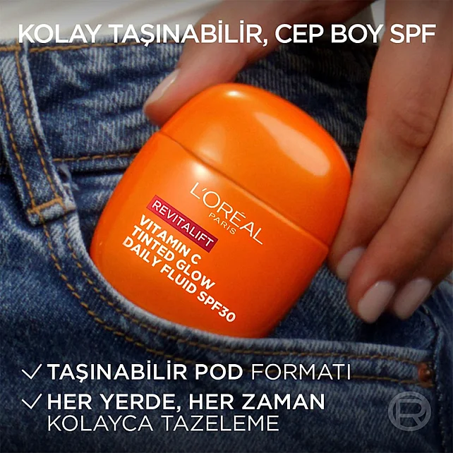 Loreal Paris Revitalift Vitamin C Tinted Glow Daily Fluid SPF 30 - Renkli Nemlendirici 40ml - 6