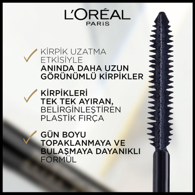 Loreal Paris Telescopic Extreme Lenghtening Maskara Ekstra Siyah - 3