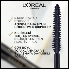 Loreal Paris Telescopic Extreme Lenghtening Maskara Ekstra Siyah - 3