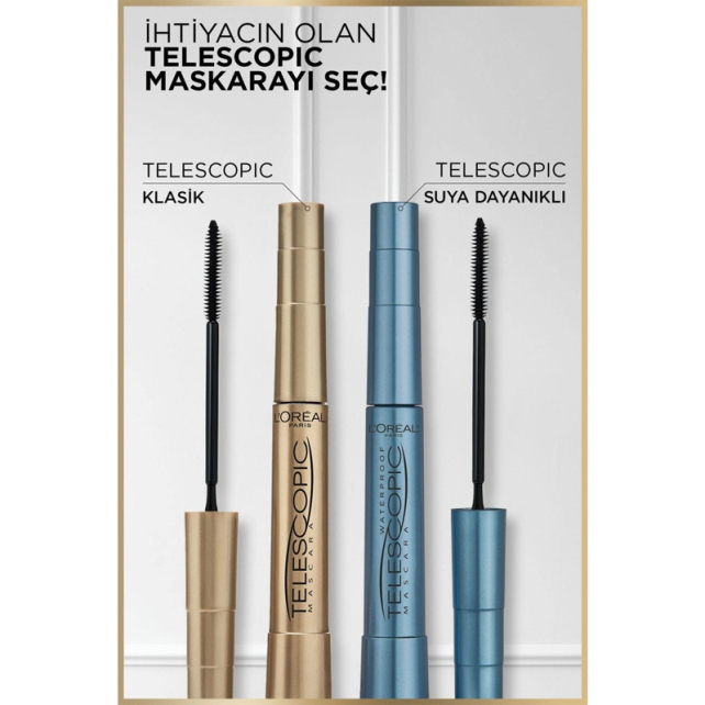 Loreal Paris Telescopic Waterproof - Suya Dayanıklı Maskara 7.7ml - 4