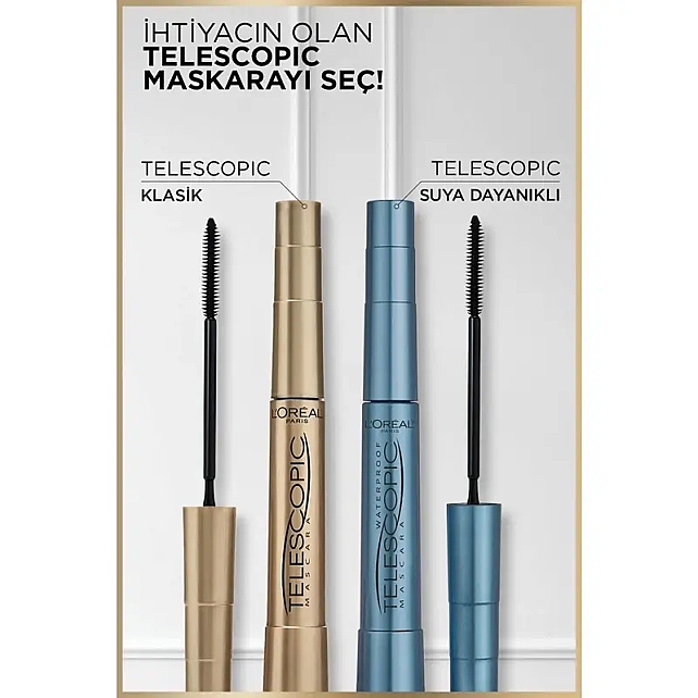 Loreal Paris Telescopic Waterproof - Suya Dayanıklı Maskara 7.7ml - 4