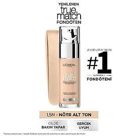 Loreal Paris True Match Foundation - Mat Fondöten No: 1.5N Linen - 2