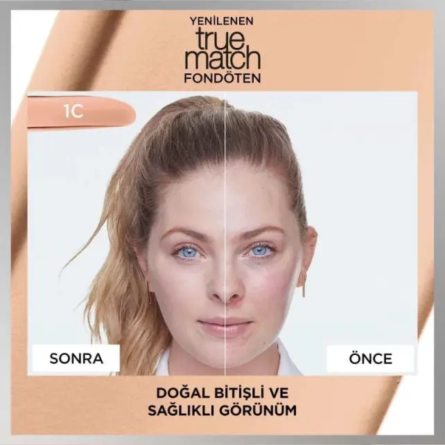Loreal Paris True Match Foundation - Mat Föndöten No: 1R1C1K Ivoire R - 3