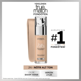 Loreal Paris True Match Foundation - Mat Föndöten No: 2N Vanilla - 2