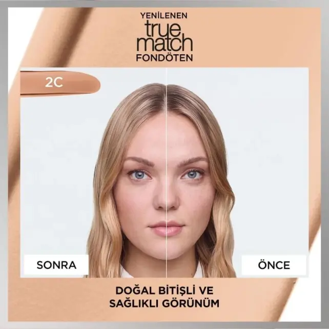 Loreal Paris True Match Foundation - Mat Föndöten No: 2R - 3