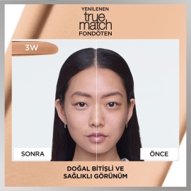 Loreal Paris True Match Foundation - Mat Föndöten No: 3D3W Beige D - 3
