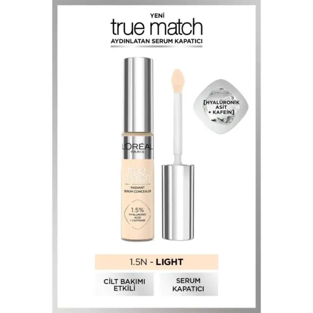 Loreal Paris True Match Radiant Serum Concealer - Göz Altı Kapatıcı No: 1.5N Light 11ml - 2
