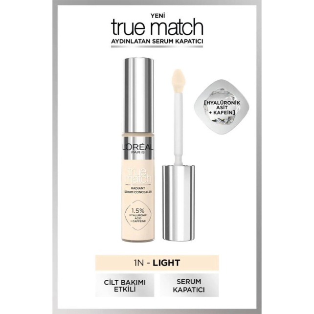 Loreal Paris True Match Radiant Serum Concealer - Göz Altı Kapatıcı No: 1N Light 11ml - 2