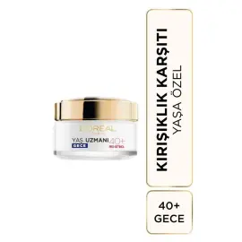 Loreal Paris Yaş Uzmanı 40+ Kırışıklık Karşıtı Gece Bakım Kremi 50ml - 2