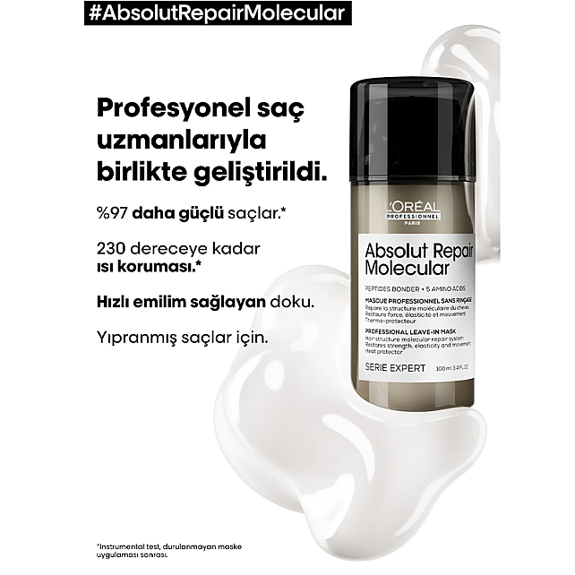 Loreal Professionnel Absolut Repair Molecular Mask - Onarıcı Bakım Maskesi 100ml - 2
