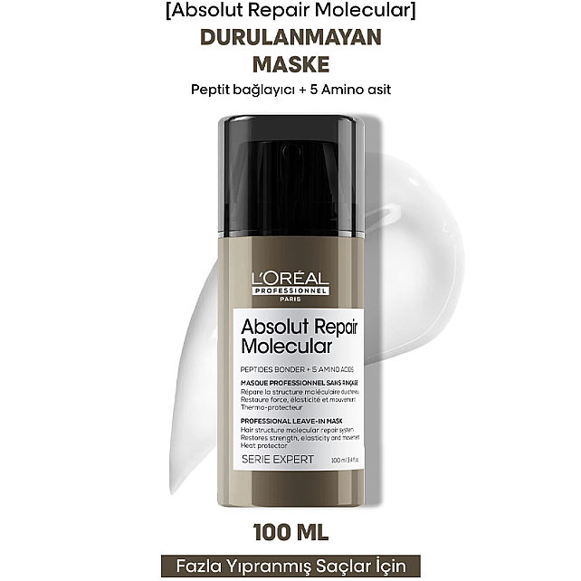 Loreal Professionnel Absolut Repair Molecular Mask - Onarıcı Bakım Maskesi 100ml - 6
