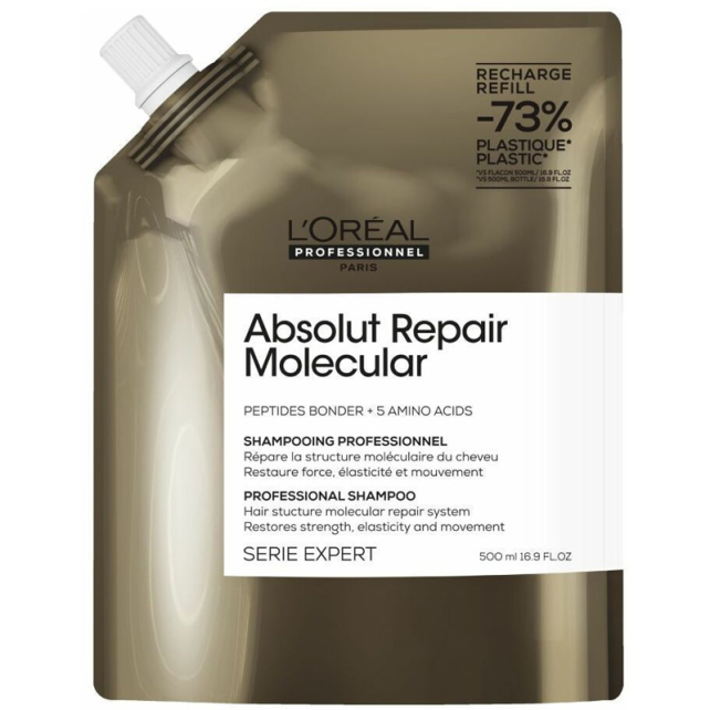Loreal Professionnel Absolut Repair Molecular Shampoo Refill - Onarıcı Saç Bakım Şampuanı 500ml - 1