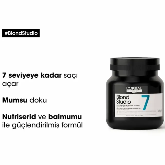 Loreal Professionnel Blond Studio 7 - Aydınlatıcı Platin Plus Macun 500gr - 2
