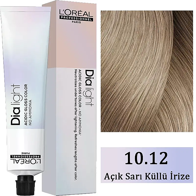 Loreal Professionnel Dia Light - Amonyaksız Saç Boyası No: 10.12 Açık Sarı Küllü İrize 50ml - 1