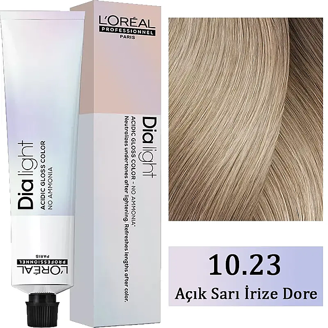 Loreal Professionnel Dia Light - Amonyaksız Saç Boyası No: 10.23 Açık Sarı İrize Dore 50ml - 1