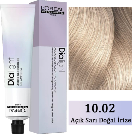 Loreal Professionnel Dia Light - Amonyaksız Saç Boyası No: 10.02 Açık Sarı Doğal İrize 50ml - Loreal Professionnel