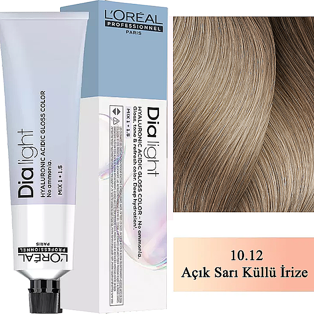 Loreal Professionnel Dia Light - Amonyaksız Saç Boyası No: 10.12 Açık Sarı Küllü İrize 60ml - 1