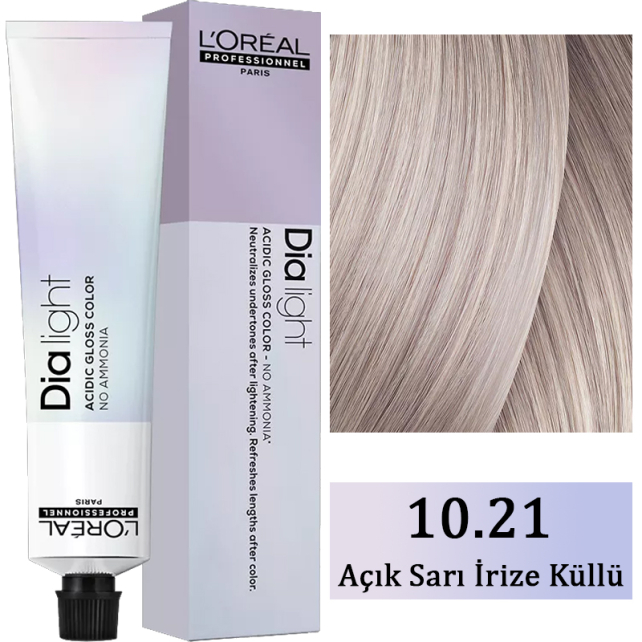 Loreal Professionnel Dia Light - Amonyaksız Saç Boyası No: 10.21 Açık Sarı İrize Küllü 50ml - 1