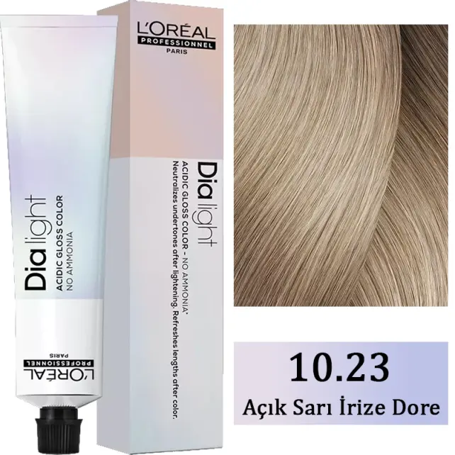 Loreal Professionnel Dia Light - Amonyaksız Saç Boyası No: 10.23 Açık Sarı İrize Dore 50ml - 1