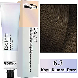 Loreal Professionnel Dia Light - Amonyaksız Saç Boyası No: 6.3 Koyu Kumral Dore 50ml - Loreal Professionnel