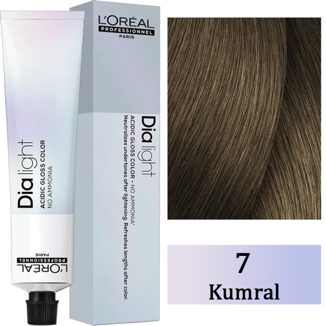 Loreal Professionnel Dia Light - Amonyaksız Saç Boyası No: 7 Kumral 50ml - 1