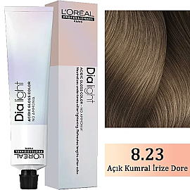 Loreal Professionnel Dia Light - Amonyaksız Saç Boyası No: 8.23 Açık Kumral İrize Dore 50ml - Loreal Professionnel