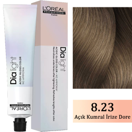 Loreal Professionnel Dia Light - Amonyaksız Saç Boyası No: 8.23 Açık Kumral İrize Dore 50ml - Loreal Professionnel