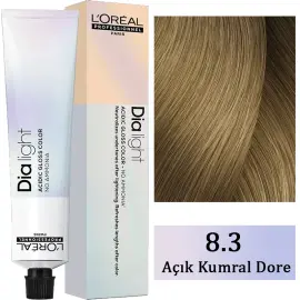 Loreal Professionnel Dia Light - Amonyaksız Saç Boyası No: 8.3 Açık Kumral Dore 50ml - 1