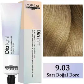 Loreal Professionnel Dia Light - Amonyaksız Saç Boyası No: 9.03 Sarı Doğal Dore 50ml - 1