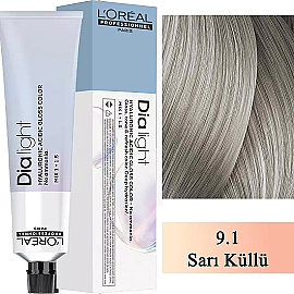 Loreal Professionnel Dia Light - Amonyaksız Saç Boyası No: 9.1 Sarı Küllü 60ml - Loreal Professionnel