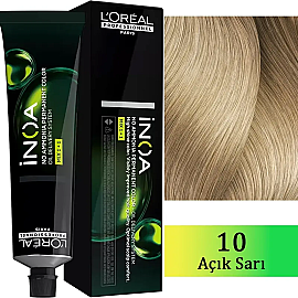 Loreal Professionnel Inoa - Amonyaksız Saç Boyası No: 10 Açık Sarı 60g - Loreal Professionnel