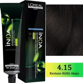 Loreal Professionnel Inoa - Amonyaksız Saç Boyası No: 4.15 Kestane Küllü Akaju 60g - Loreal Professionnel