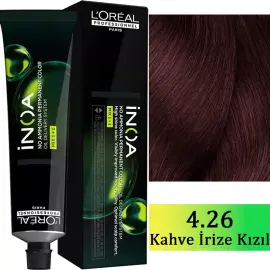 Loreal Professionnel Inoa - Amonyaksız Saç Boyası No: 4.26 Kahve İrize Kızıl 60g - Loreal Professionnel