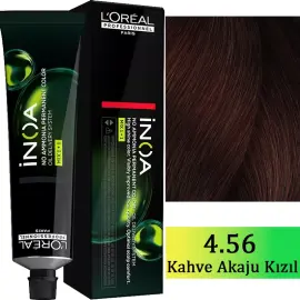 Loreal Professionnel Inoa - Amonyaksız Saç Boyası No: 4.56 Kahve Akaju Kızıl 60g - 1