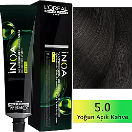 Loreal Professionnel Inoa - Amonyaksız Saç Boyası No: 5.0 Yoğun Açık Kahve 60g - Loreal Professionnel