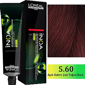 Loreal Professionnel Inoa - Amonyaksız Saç Boyası No: 5.60 Açık Kahve Çok Yoğun Kızıl 60g - Loreal Professionnel