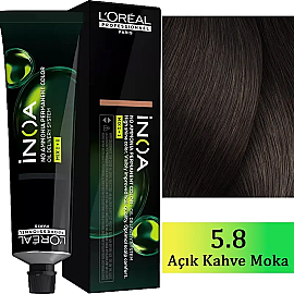 Loreal Professionnel Inoa - Amonyaksız Saç Boyası No: 5.8 Açık Kahve Moka 60g - Loreal Professionnel