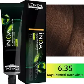 Loreal Professionnel Inoa - Amonyaksız Saç Boyası No: 6.35 Koyu Kumral Dore Akaju 60g - Loreal Professionnel