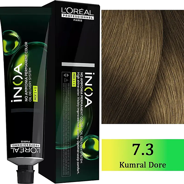 Loreal Professionnel Inoa - Amonyaksız Saç Boyası No: 7.3 Kumral Dore 60g - 1