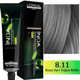 Loreal Professionnel Inoa - Amonyaksız Saç Boyası No: 8.11 Koyu Sarı Yoğun Küllü 60g - Loreal Professionnel