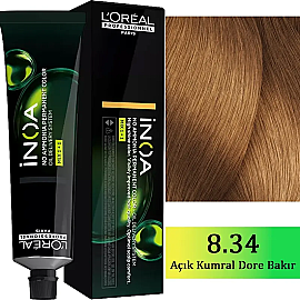 Loreal Professionnel Inoa - Amonyaksız Saç Boyası No: 8.34 Açık Kumral Dore Bakır 60g - Loreal Professionnel