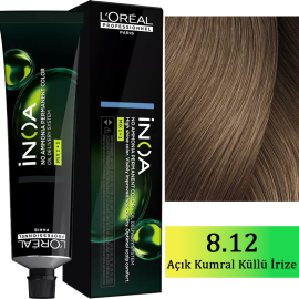Loreal Professionnel Inoa - Amonyaksız Saç Boyası No: 8.12 Açık Kumral Küllü İrize 60g - Loreal Professionnel